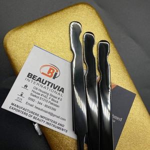 แหนบต่อขนตาปลายแหลมทำจากสเตนเลสสตีลแบบปลายปลายแหลมสีดำสำหรับมืออาชีพผลิตฉลากได้ตามต้องการ - Product Image 4