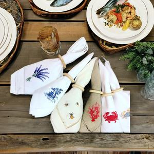 Serviettes en tissu brodées pour usage domestique Accessoires de serviettes élégants - Product Image 1