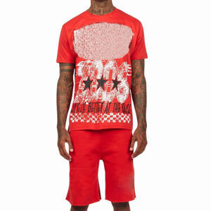 Conjunto Deportivo de Dos Piezas para Hombre, Camiseta y Pantalones Cortos Casuales para Entrenamiento, Gimnasio, Ejercicio, Uso Diario Activo - Product Image 3