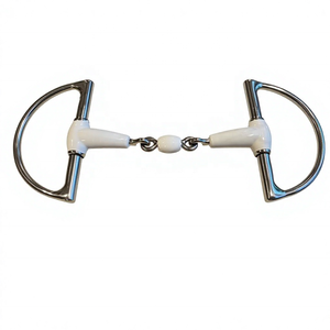 NUEVO BIT DE CAUZCO RÍGIDO PARA CABALLO CON MANDIBULA DE GOMA, BIT DE ACERO FLEXIBLE / BIT DE CAUZCO RÍGIDO PARA CABALLO CON MANDIBULA DE GOMA, BIT DE CAUZCO ACANALADO PEHLAM CON MEJILLAS COMPLETAS, BITES DE CAUZCO CON MEJILLAS COLGANTES - Product Image 6