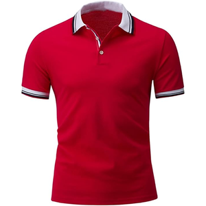 Camiseta Polo de Color Sólido de Fabricación Personalizada, Diseño de Cuello en Contraste, Suministro al por Mayor en Varios Colores - Product Image 4