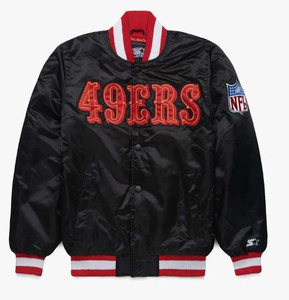 Winter Breathable High Street ซานฟรานซิสโก49ers Canvas VARSITY JACKET ของผู้ชาย - Product Image 6