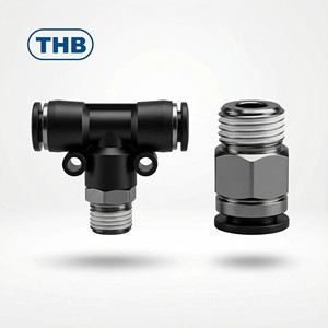 Conector Neumático Recto de Empuje para Tuberías para Equipos CNC - Product Image 2