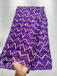 Space Silk <b>Fabric</b> with Bides Embroidery Work Soft Texture 44 Width 75gsm Heavyweight Material for Boutique Suits and Dresses - Product Image 2