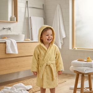 Albornoz Suave con Capucha para Bebé, Absorbente, 100% Algodón, Toalla Infantil, Envoltura para Baño, Cómodo Regalo para el Hogar, Uso en el Baño, OEKO-TEX - Product Image 3