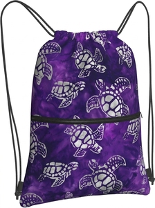 Custom Logo Animal Prints Canvas <b>Drawstring</b> <b>Backpacks</b> Unisex High Quality Sports Beach Theme 30-40L Capacity Interior Zipper - Product Image 3