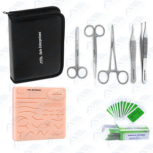 Kit completo de instrumentos médicos para entrenamiento de sutura de estudiantes de medicina, incluye almohadilla de sutura mejorada, instrumentos médicos, herramientas quirúrgicas - Product Image 1