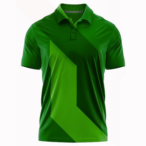 Custom Logo Front <b>Shirt</b> Business Casual Woven Heat-Transfer Printed <b>Fringe</b> Design Satin Breathable Short Sleeve Golf 100% Cotton - Product Image 2