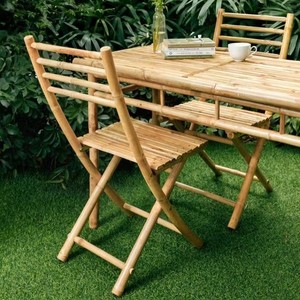 Eco Friendly <b>Bamboo</b> Dining <b>Table</b> Natural <b>Bamboo</b> <b>Table</b> Indoor Outdoor Furniture for Home Cafe Restaurant Wholesale - Product Image 4