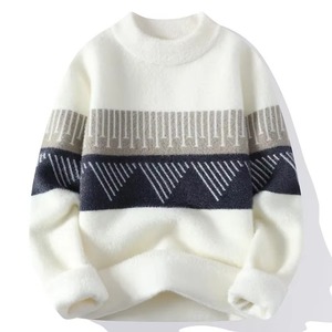 Pull-over décontracté pour homme en mélange de coton léger et respirant à manches longues avec logo frontal – Fabricant en gros - Product Image 3