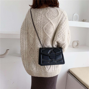 New Fashion PU Rivet Crossbody Bag Women Ins Style Quilted Shoulder Chain Trending <b>Small</b> Square Handbag Zipper Eco-Friendly - Product Image 3