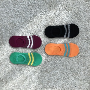 Calcetines de malla a rayas para mujer, estilo coreano, hechos de algodón peinado - Product Image 2