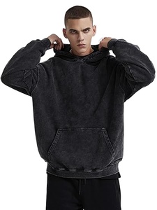 Sudadera con Capucha Premium 100% Algodón Lavado al Ácido, Estilo Vintage, Oversize, Transpirable, Unisex, para Invierno - Product Image 3