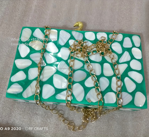 Bolso de mano hecho a mano estilo bohemio madre perla Metal noche bolso de mano bolso de fiesta para mujer precio al por mayor artesanías RF - Product Image 2