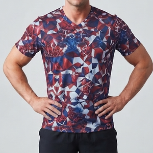 Camiseta de Alto Rendimiento para Hombre, Precio al por Mayor, Ropa Profesional, Camiseta Ringer con Logotipo Personalizado para Hombre - Product Image 1