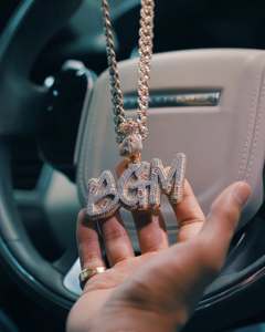 Professional Factory Custom Moissanite Letter <b>Charm</b> Pendant 925 <b>Silver</b> Plated for Certified Unisex Trendy Everyday Wear - Product Image 2