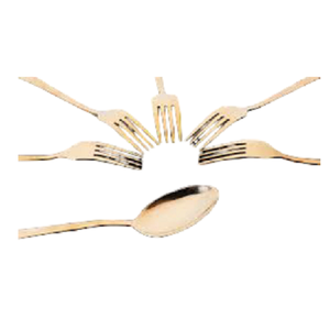 Ensemble de couverts de luxe en acier inoxydable 304 18/10 poli miroir, durable et moderne, style occidental, 1010, cuillère à café et fourchette, pour hôtel - Product Image 1