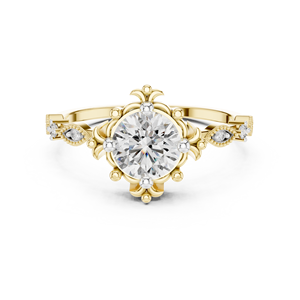 Conjunto de Diamantes Cultivados en Laboratorio de 1 Quilate, Oro Blanco Sólido de 18 Quilates con Baño de Rodio, Estilo Vintage, para Mujer, Ideal para Compromisos, Fiestas, Eventos Glamurosos y Bodas - Product Image 6
