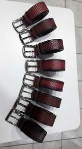 Cinturón de Cuero Natural de Vaca Hecho a Mano en India, Hebilla de Calavera de Acero Inoxidable, Impermeable, Unisex, Disponible en Tallas Pequeñas - Product Image 2