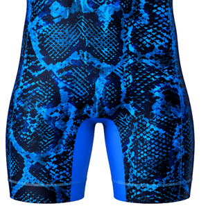 Combinaison de lutte sublimée bleu roi pour hommes, motif numérique, polyester, vêtements de sport athlétiques, uniforme de compétition - Product Image 6