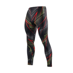 Pantalon de sport de compression sublimé OEM à prix de gros pour hommes, leggings MMA en polyester/coton, séchage rapide, respirant - Product Image 2