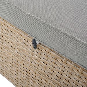 Lettino Prendisole Doppio da Esterno in Rattan Intrecciato con Schienale Regolabile, Set Conversazione per 2 Persone, Sedie a Sdraio - Product Image 6