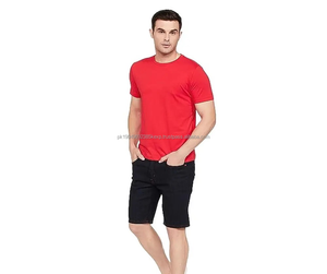 Camiseta Masculina Más Vendida, Nuevo Estilo, Color Sólido, Sublimación en Tela de Poliéster y Algodón - Product Image 1