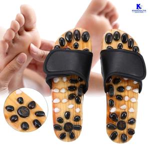 Chaussons d'acupression K Star ASSI avec pierres, pour réflexologie et massage des pieds, thérapie par acupression aux pierres naturelles - Product Image 2