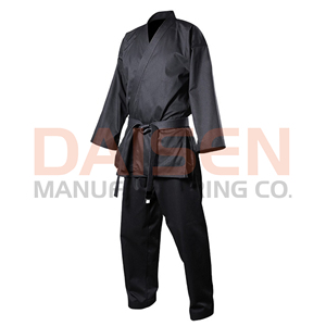 Kimono de BJJ pour homme, uniforme d'arts martiaux en polyester bleu sarcelle et noir, coupe classique, taille adulte - Product Image 2