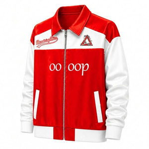 Delta | Sigma | Theta Sorority Varsity <b>Jacket</b> Red & White Patch Embroidery Color Block Zipper Front Logo Women <b>Baseball</b> <b>Jacket</b> - Product Image 5
