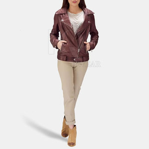 Stylish Vintage Reversible <b>Winter</b> <b>Leather</b> <b>Jacket</b> Women Biker Look Slim Fit Comfortable Inner Lining Fashion Party Travel - Product Image 6