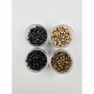 Anillas de Acero Inoxidable para Extensiones de Cabello, Resistentes al Agua, para Uso Profesional en Salones de Belleza - Product Image 1