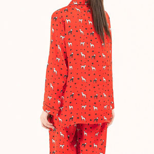 Elegante Conjunto de Pijama de Algodón para Mujer, Dos Piezas, Ropa de Dormir, Diseño Elegante, Manga Larga, Ropa de Dormir Cómoda, Logotipo Personalizado - Product Image 2