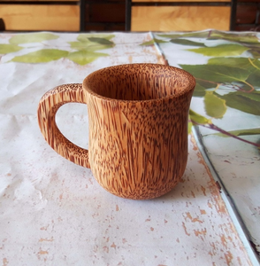 <b>Bamboo</b> Tea <b>Cup</b> with Saucer and Spoon Round Handle Asian Zen Design Eco-Friendly 170ml Drinkware for Home Use - Product Image 2