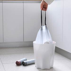 PE drawstring garbage bag PE trash bag plastic bag hdpe - Product Image 1