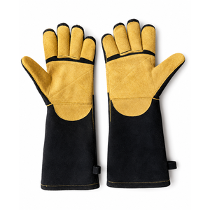 Gants de soudage en cuir de vachette à coutures en Kevlar, conçus sur mesure, résistants, avec doublure en coton ignifuge pour le travail et la protection contre la chaleur - Product Image 2