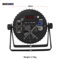 SHEHDS 18x12W RGBW 4-en-1 Projecteur LED Par en Aluminium Moulé Sous Pression pour DJ, Églises et Mariages