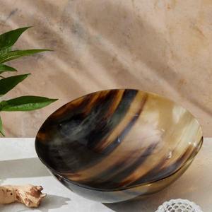 Buffalo Horn Bowl With Natural Horn Colors And Earth Tone Finish Horn Serving Bowl With Eco Packaging And Wholesale Pricing - Product Image 6