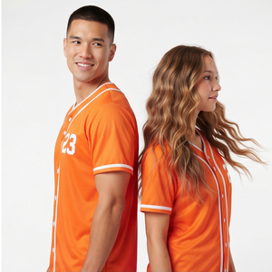 Uniforme de Béisbol de Fabricación Propia, Conjunto de Camiseta de Manga Corta y Pantalones con Número 23, Uniforme Deportivo Unisex con Botones - Product Image 3
