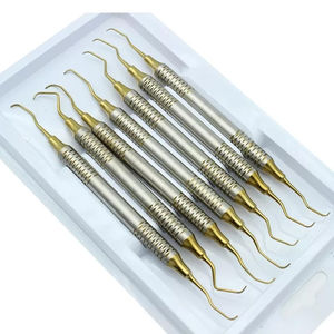 Kit de détartreur parodontal chirurgical Grip, 7 pièces, manuel, en acier inoxydable, avec manche creux, instruments dentaires colorés, Classe I, usage hospitalier - Product Image 5