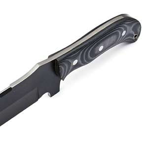 Cuchillo de Caza Hecho a Mano de Acero Inoxidable, Cuchillo de Hoja Fija Afilada para Camping, Supervivencia al Aire Libre y Bushcraft, con Funda de Cuero Resistente - Product Image 4