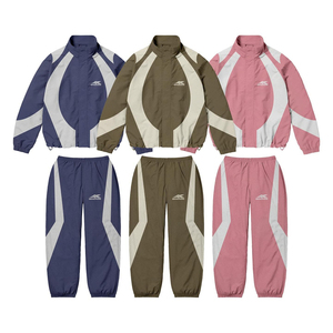 Men's Oversized Color Block Streetwear Tracksuit Set <b>Zip</b> <b>Up</b> <b>Jacket</b> Loose Fit Jogger Pants Casual Urban Two Piece Outfit - Product Image 1