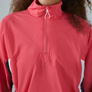 Veste safari rose fine à col zippé réfléchissant avec capuche, design color block, respirante, en nylon, style sportif, longueur standard, pour homme - Product Image 5