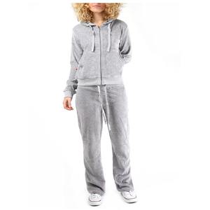 Conjunto Deportivo de 2 Piezas para Mujer, Chaqueta con Capucha y Pantalones de Terciopelo Cálido, Personalizable con Logotipo de Fábrica, Manga Larga, Diseño Sólido Informal - Product Image 4