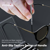 Jeu de tournevis magnétiques de précision Fyseus Mini, 6 pièces, qualité DIY, manches en acier et plastique, emballé dans une boîte, pour la réparation de montres et de lunettes