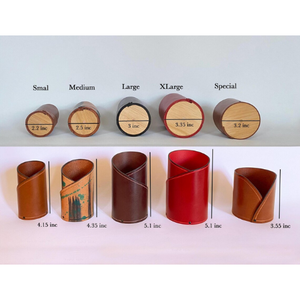 Al-Amir Handmade Handcrafted Leather Pencil Cup <b>Desk</b> Pen Holder Organizer Stationery Office School Accessory Corporate Gift - Product Image 5