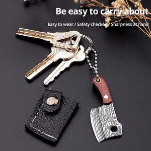 Couteau de poche micro-lame fixe en acier inoxydable avec poignée en cuir, décapsuleur et mini-couteau écologiques personnalisés en gros - Product Image 2