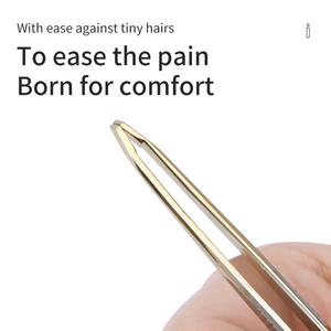 Pinza de depilación de alta calidad, pinza para cejas de acero inoxidable con punta inclinada, pinza para depilación facial, 1 unidad - Product Image 4