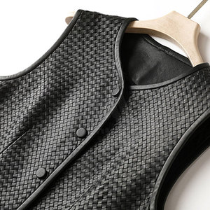 Gilet en cuir véritable pour femme à prix raisonnable, coupe-vent, haute qualité, personnalisable, gilet tendance - Product Image 6