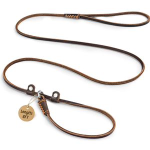 Wholesale Custom Color Leather Dog Leash Solid Pattern Walking <b>Training</b> Lowest Price Leather Dog Leash - Product Image 2
